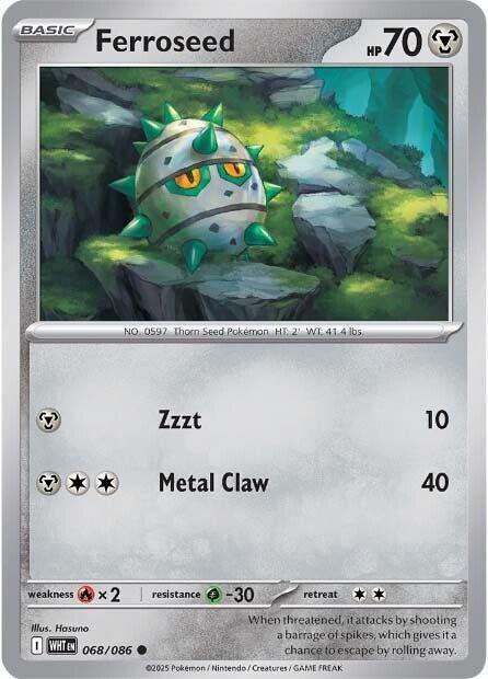 Ferroseed - 068/086 - SV: White Flare (WHT) - Normal - Pokemon TCG Card