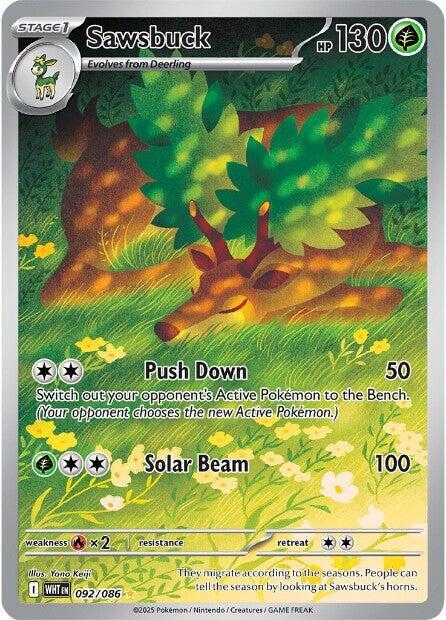 Sawsbuck - 092/086 - SV: White Flare (WHT) - Illustration Rare