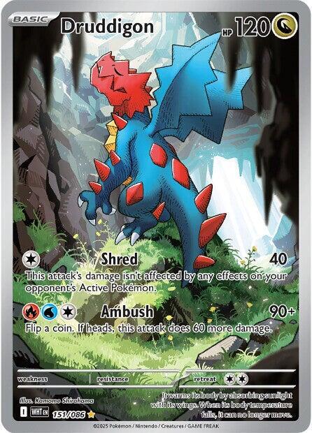 Druddigon - 151/086 - SV: White Flare (WHT) - Illustration Rare
