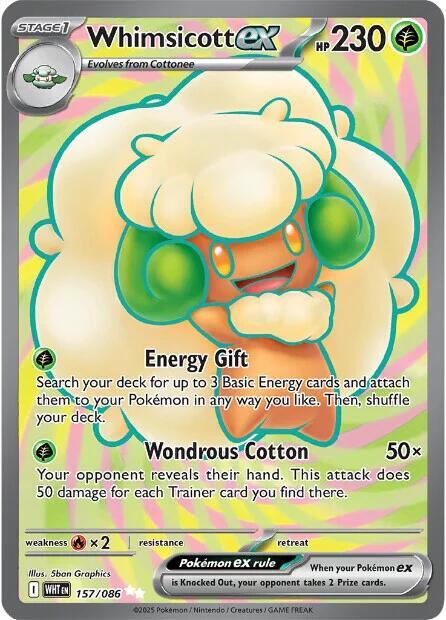 Whimsicott ex - 157/086 - SV: White Flare (WHT) - Ultra Rare