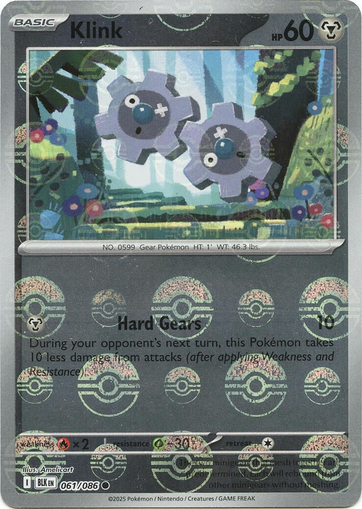Klink (Poke Ball Pattern) - 061/086 - SV: Black Bolt (BLK)