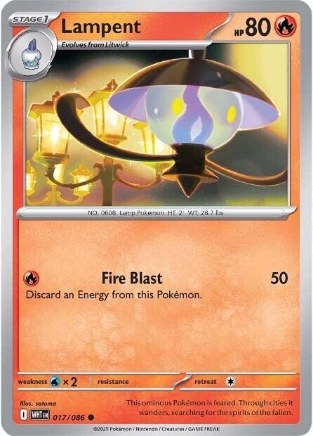 Lampent - 017/086 - SV: White Flare (WHT) - Normal - Pokemon TCG Card