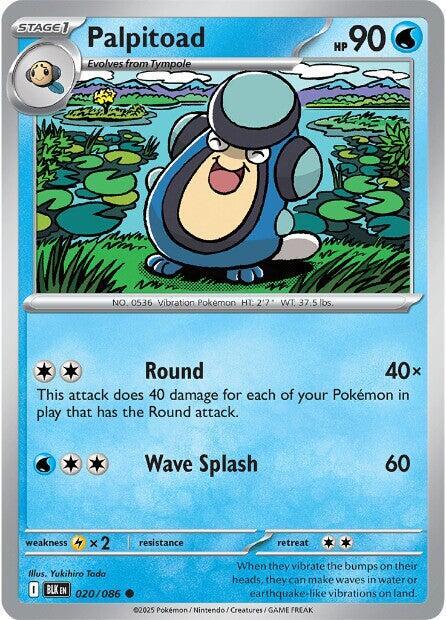 Palpitoad - 020/086 - SV: Black Bolt (BLK) - Normal - Pokemon TCG Card
