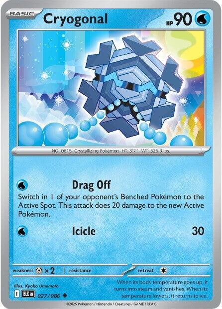 Cryogonal - 027/086 - SV: Black Bolt (BLK) - Normal - Pokemon TCG Card