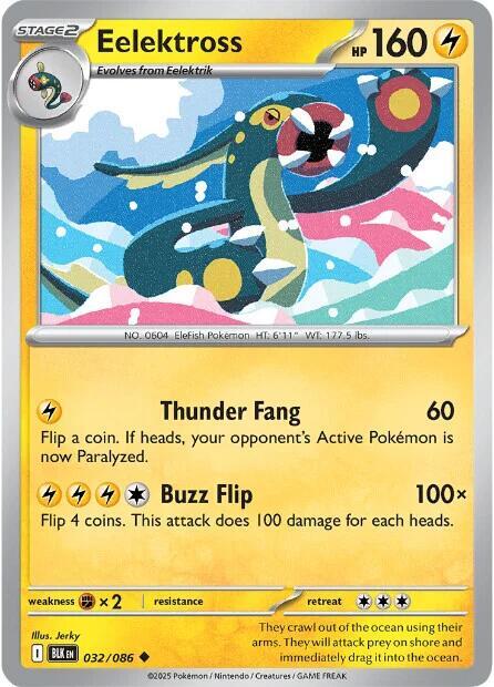 Eelektross - 032/086 - SV: Black Bolt (BLK) - Normal - Pokemon TCG Card