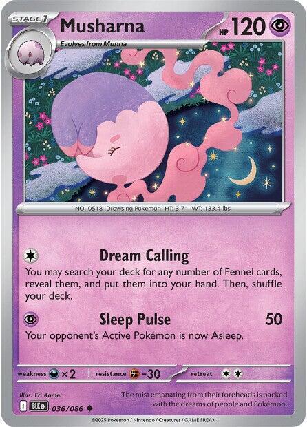 Musharna - 036/086 - SV: Black Bolt (BLK) - Reverse Holofoil - Pokemon TCG Card
