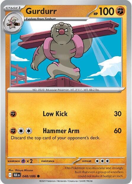Gurdurr - 048/086 - SV: Black Bolt (BLK) - Normal - Pokemon TCG Card