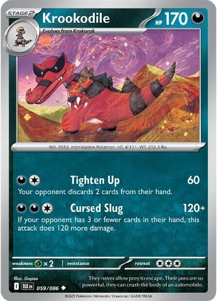Krookodile - 059/086 - SV: Black Bolt (BLK) - Normal - Pokemon TCG Card