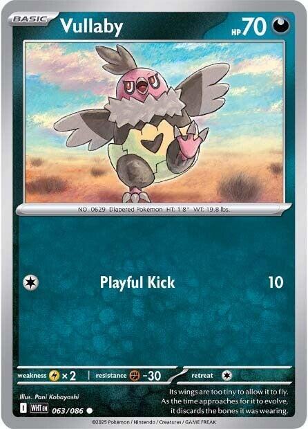Vullaby - 063/086 - SV: White Flare (WHT) - Normal - Pokemon TCG Card