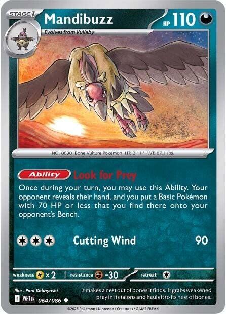 Mandibuzz - 064/086 - SV: White Flare (WHT) - Normal - Pokemon TCG Card
