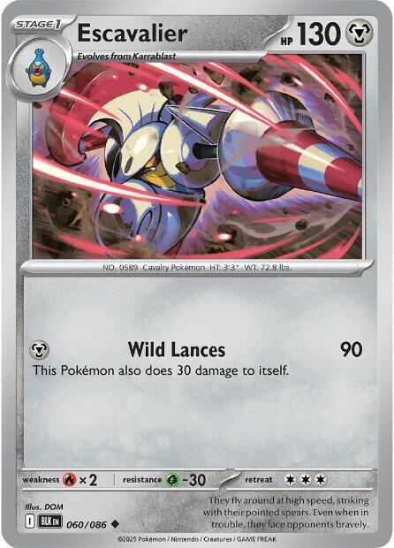 Escavalier - 060/086 - SV: Black Bolt (BLK) - Normal - Pokemon TCG Card