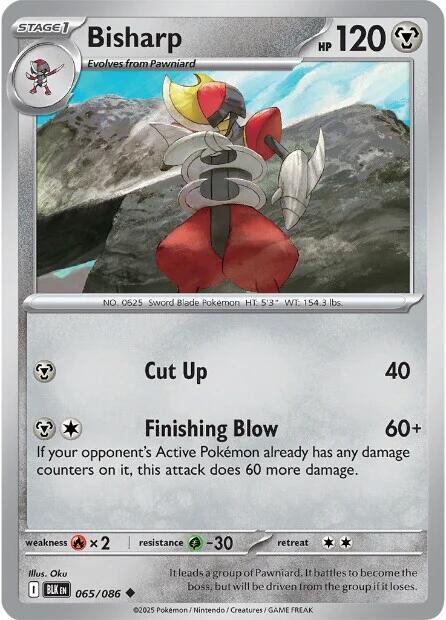 Bisharp - 065/086 - SV: Black Bolt (BLK) - Normal - Pokemon TCG Card