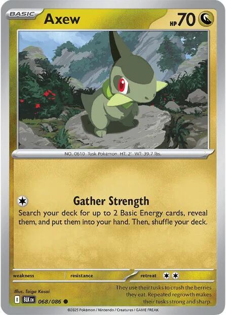 Axew - 068/086 - SV: Black Bolt (BLK) - Normal - Pokemon TCG Card