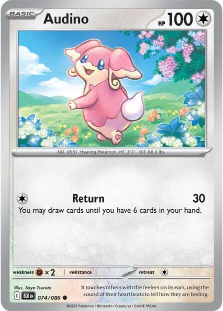 Audino - 074/086 - SV: Black Bolt (BLK) - Common - Normal - Pokemon TCG Card