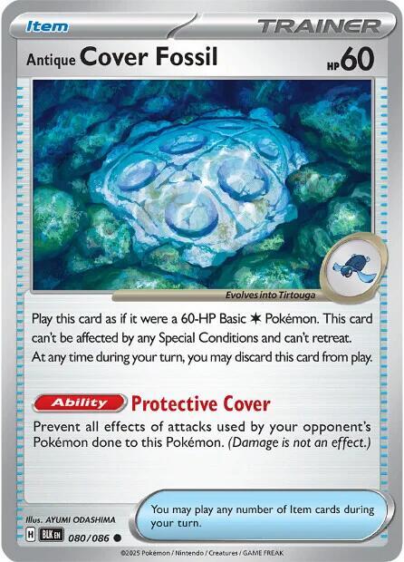 Antique Cover Fossil - 080/086 - SV: Black Bolt (BLK) - Normal - Pokemon TCG Card