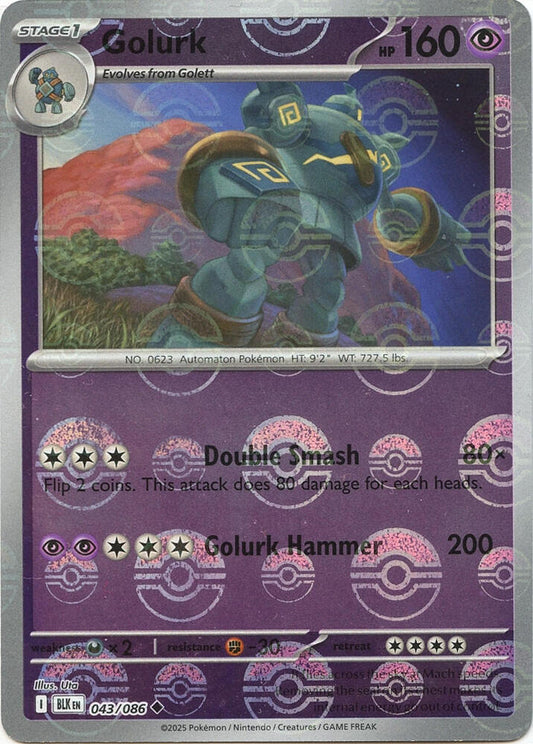 Golurk (Poke Ball Pattern) - 043/086 - SV: Black Bolt (BLK)