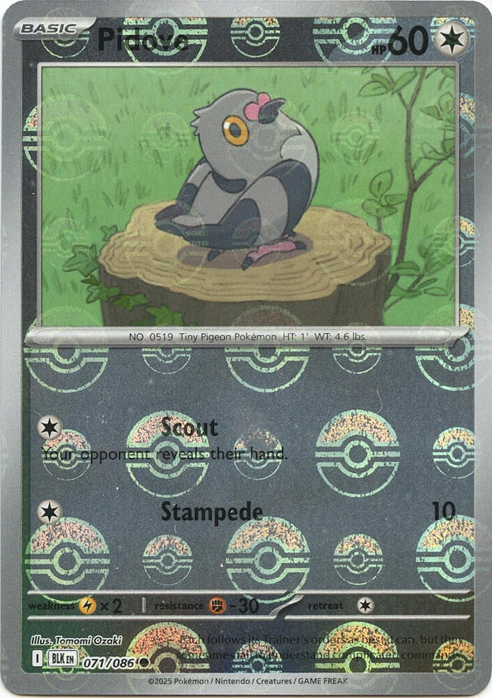 Pidove (Poke Ball Pattern) - 071/086 - SV: Black Bolt (BLK)