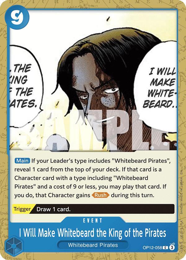I Will Make Whitebeard the King of the Pirates - OP12-058 - Legacy of the Master (OP12) - Normal