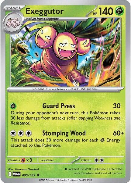 Exeggutor - 005/132 - ME01: Mega Evolution (MEG) - Uncommon - Normal - Pokemon TCG Card
