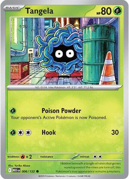 Tangela - 006/132 - ME01: Mega Evolution (MEG) - Reverse Holofoil - Pokemon TCG Card