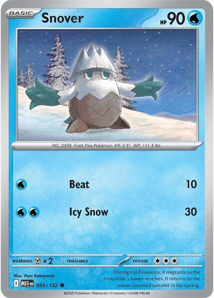 Snover - 035/132 - ME01: Mega Evolution (MEG) - Common - Normal - Pokemon TCG Card