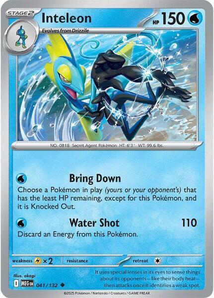 Inteleon - 041/132 - ME01: Mega Evolution (MEG) - Uncommon - Normal - Pokemon TCG Card