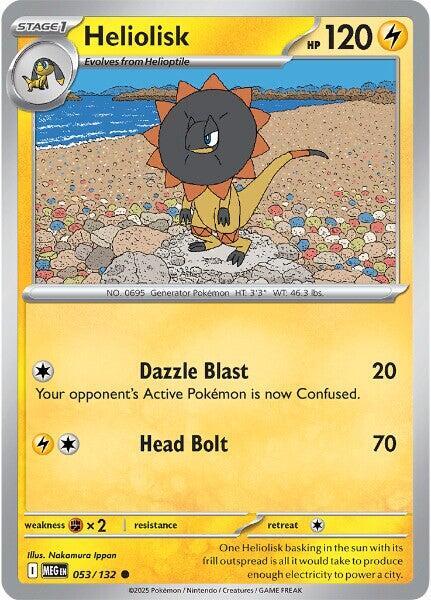 Heliolisk - 053/132 - ME01: Mega Evolution (MEG) - Normal - Pokemon TCG Card