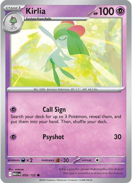 Kirlia - 059/132 - ME01: Mega Evolution (MEG) - Normal - Pokemon TCG Card
