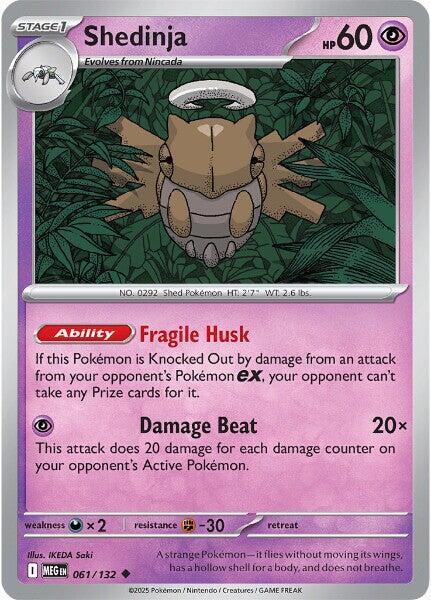 Shedinja - 061/132 - ME01: Mega Evolution (MEG) - Uncommon - Normal - Pokemon TCG Card