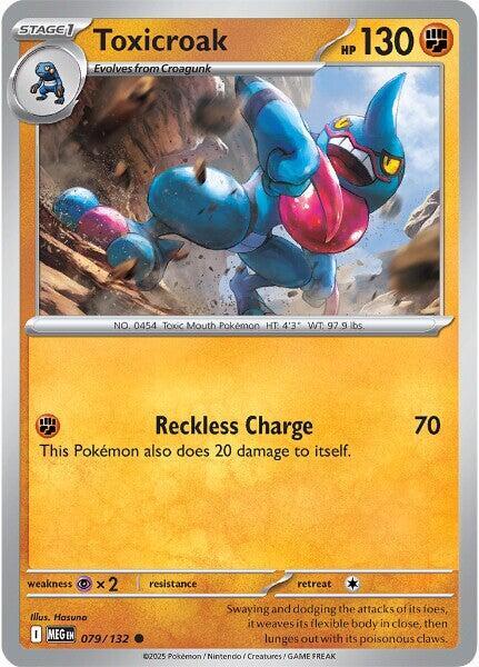 Toxicroak - 079/132 - ME01: Mega Evolution (MEG) - Normal - Pokemon TCG Card