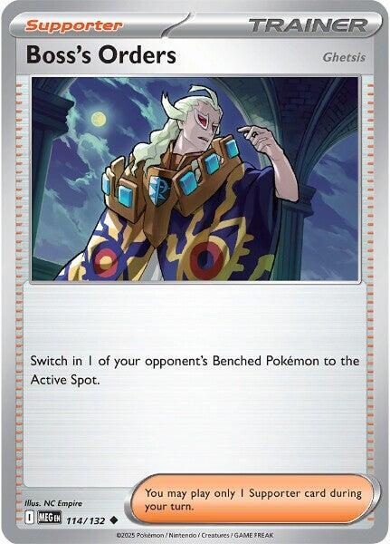 Boss's Orders [Ghetsis] - 114/132 - ME01: Mega Evolution (MEG) - Normal - Pokemon TCG Card