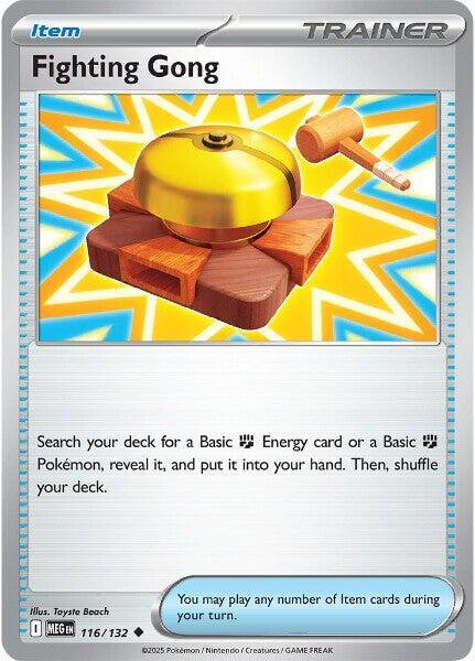 Fighting Gong - 116/132 - ME01: Mega Evolution (MEG) - Uncommon - Normal - Pokemon TCG Card
