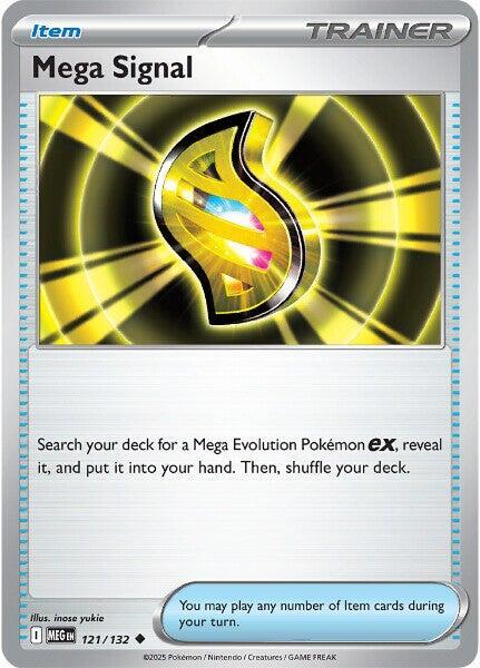 Mega Signal - 121/132 - ME01: Mega Evolution (MEG) - Uncommon - Reverse Holofoil - Pokemon TCG Card