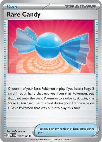 Rare Candy - 125/132 - ME01: Mega Evolution (MEG) - Common - Normal - Pokemon TCG Card