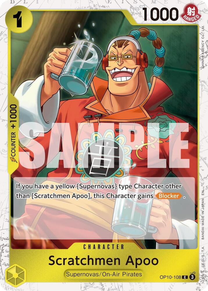 Scratchmen Apoo - OP10-108 (Pirate Foil) - OP10-108 - Premium Booster -The Best- Vol. 2 (PRB-02)