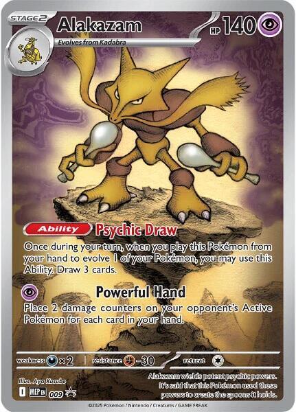 Alakazam - 009 - 009 - ME: Mega Evolution Promo (MEP) - Holofoil - Pokemon TCG Card