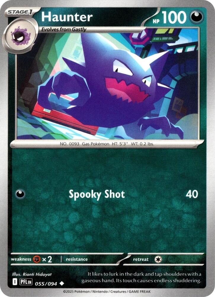 Haunter - 055/094 - ME02: Phantasmal Flames (PFL) - Uncommon - Normal - Pokemon TCG Card