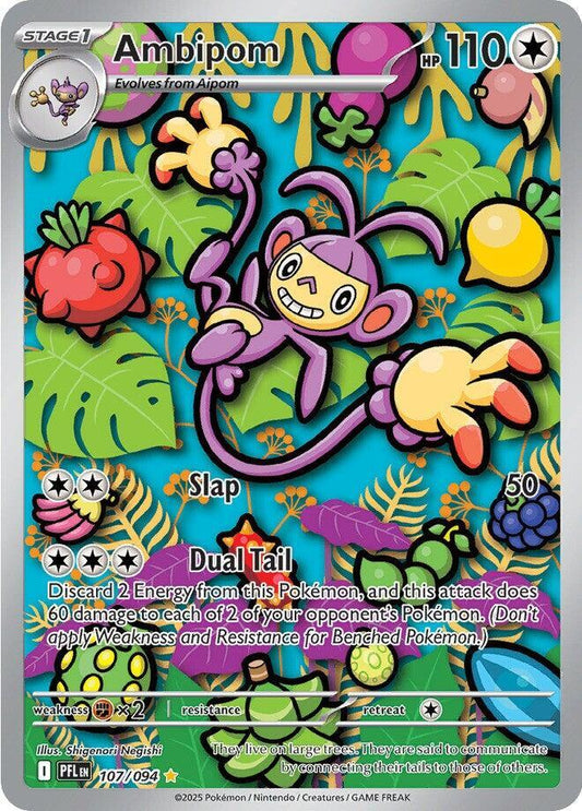 Ambipom - 107/094 - ME02: Phantasmal Flames (PFL) - Illustration Rare