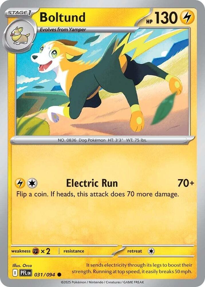 Boltund - 031/094 - ME02: Phantasmal Flames (PFL) - Normal - Pokemon TCG Card