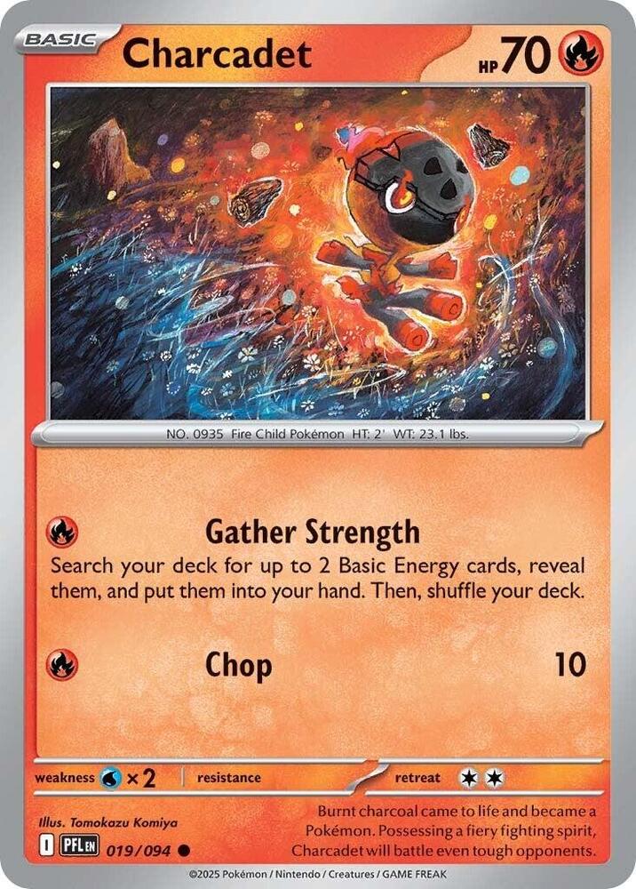 Charcadet - 019/094 - ME02: Phantasmal Flames (PFL) - Reverse Holofoil - Pokemon TCG Card