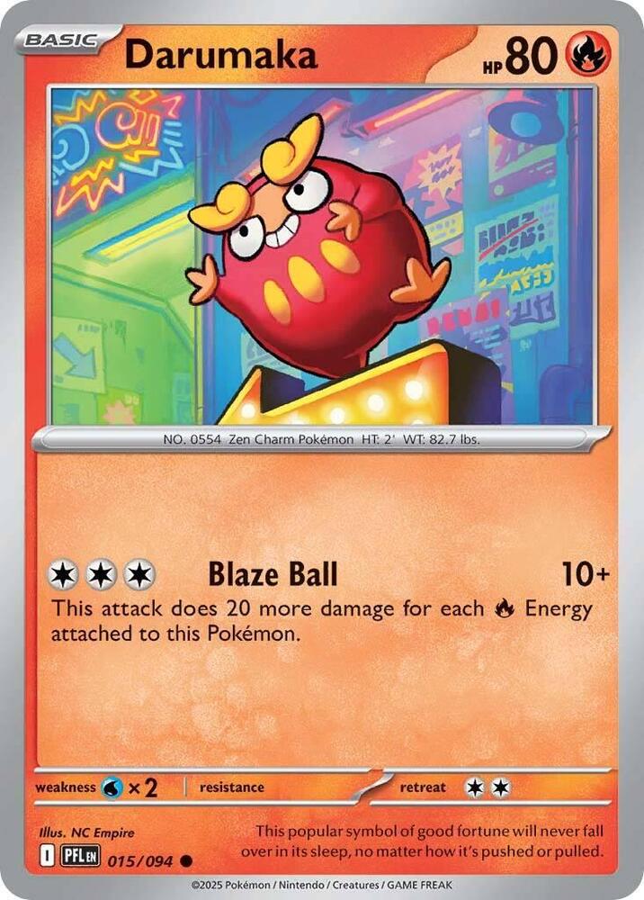 Darumaka - 015/094 - ME02: Phantasmal Flames (PFL) - Normal - Pokemon TCG Card