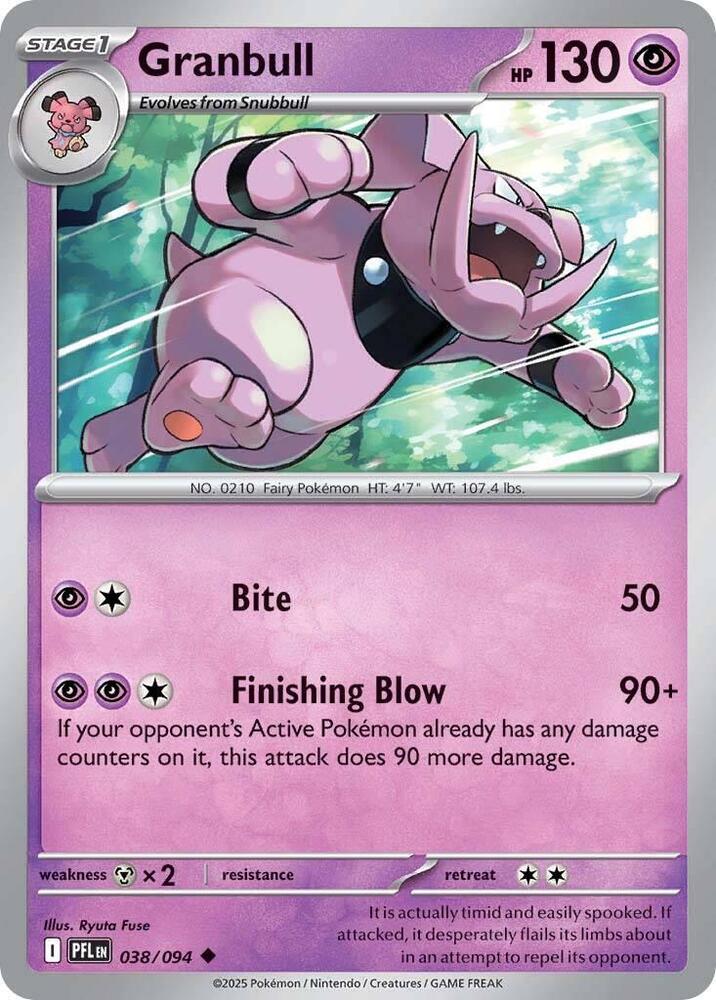 Granbull - 038/094 - ME02: Phantasmal Flames (PFL) - Normal - Pokemon TCG Card