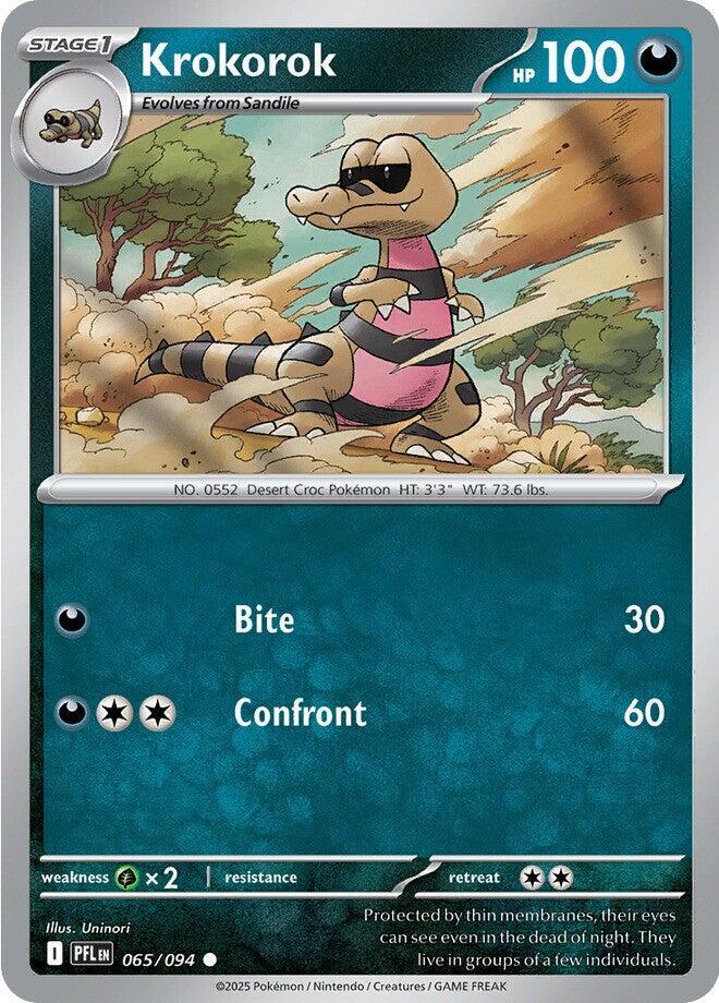 Krokorok - 065/094 - ME02: Phantasmal Flames (PFL) - Normal - Pokemon TCG Card