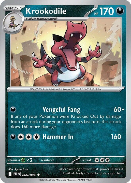 Krookodile - 066/094 - ME02: Phantasmal Flames (PFL) - Normal - Pokemon TCG Card