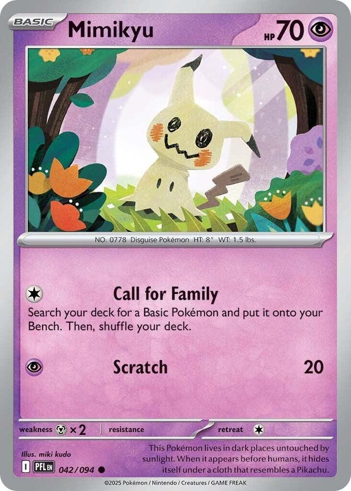 Mimikyu - 042/094 - ME02: Phantasmal Flames (PFL) - Normal - Pokemon TCG Card
