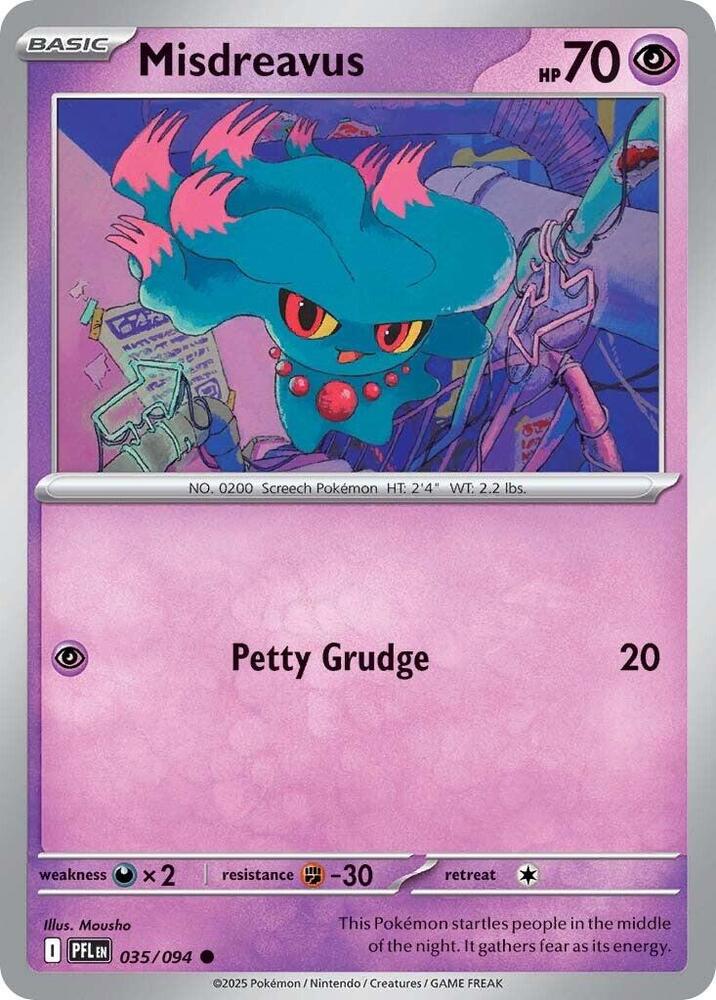 Misdreavus - 035/094 - ME02: Phantasmal Flames (PFL) - Normal - Pokemon TCG Card