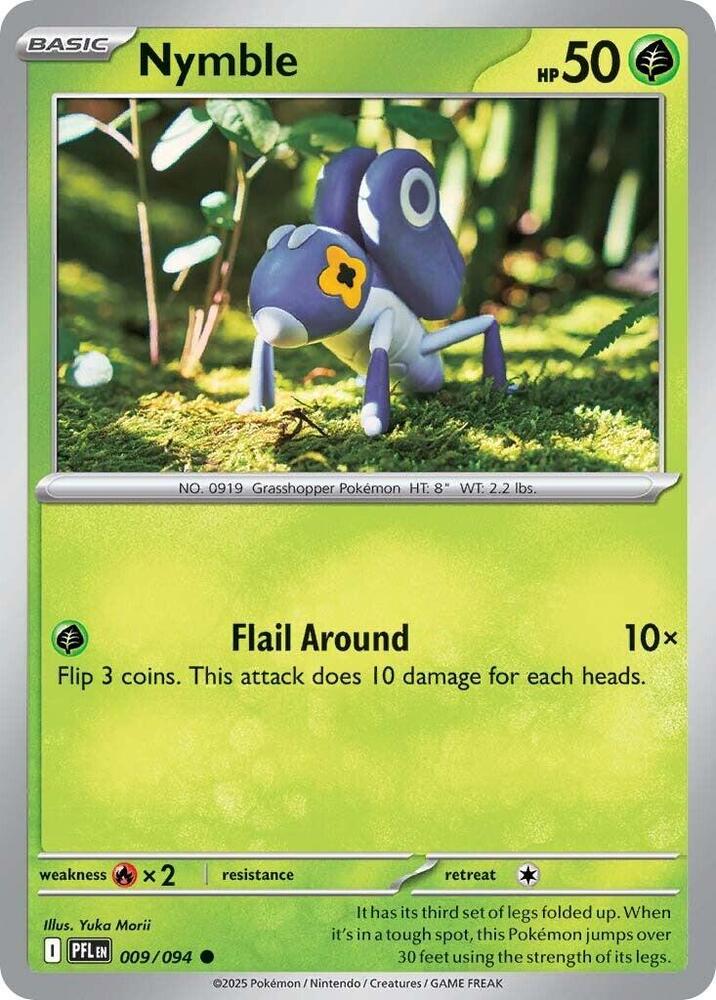 Nymble - 009/094 - ME02: Phantasmal Flames (PFL) - Common - Normal - Pokemon TCG Card