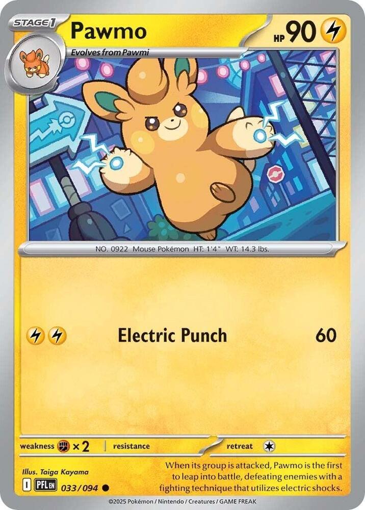 Pawmo - 033/094 - ME02: Phantasmal Flames (PFL) - Normal - Pokemon TCG Card