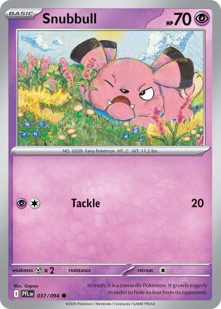 Snubbull - 037/094 - ME02: Phantasmal Flames (PFL) - Normal - Pokemon TCG Card