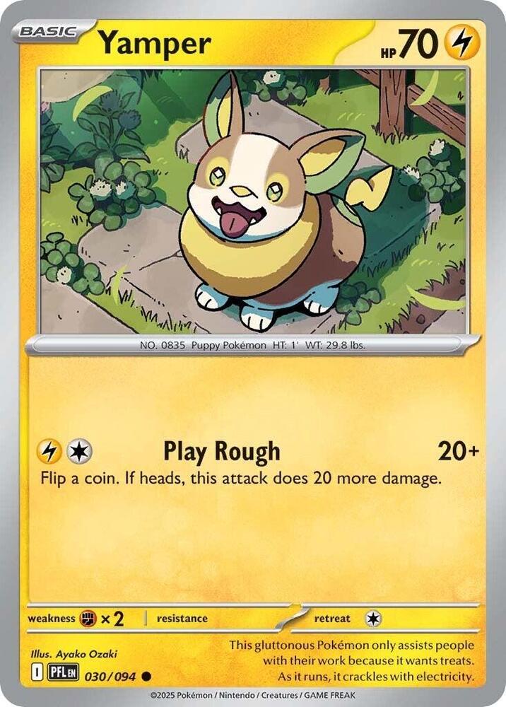 Yamper - 030/094 - ME02: Phantasmal Flames (PFL) - Common - Normal - Pokemon TCG Card